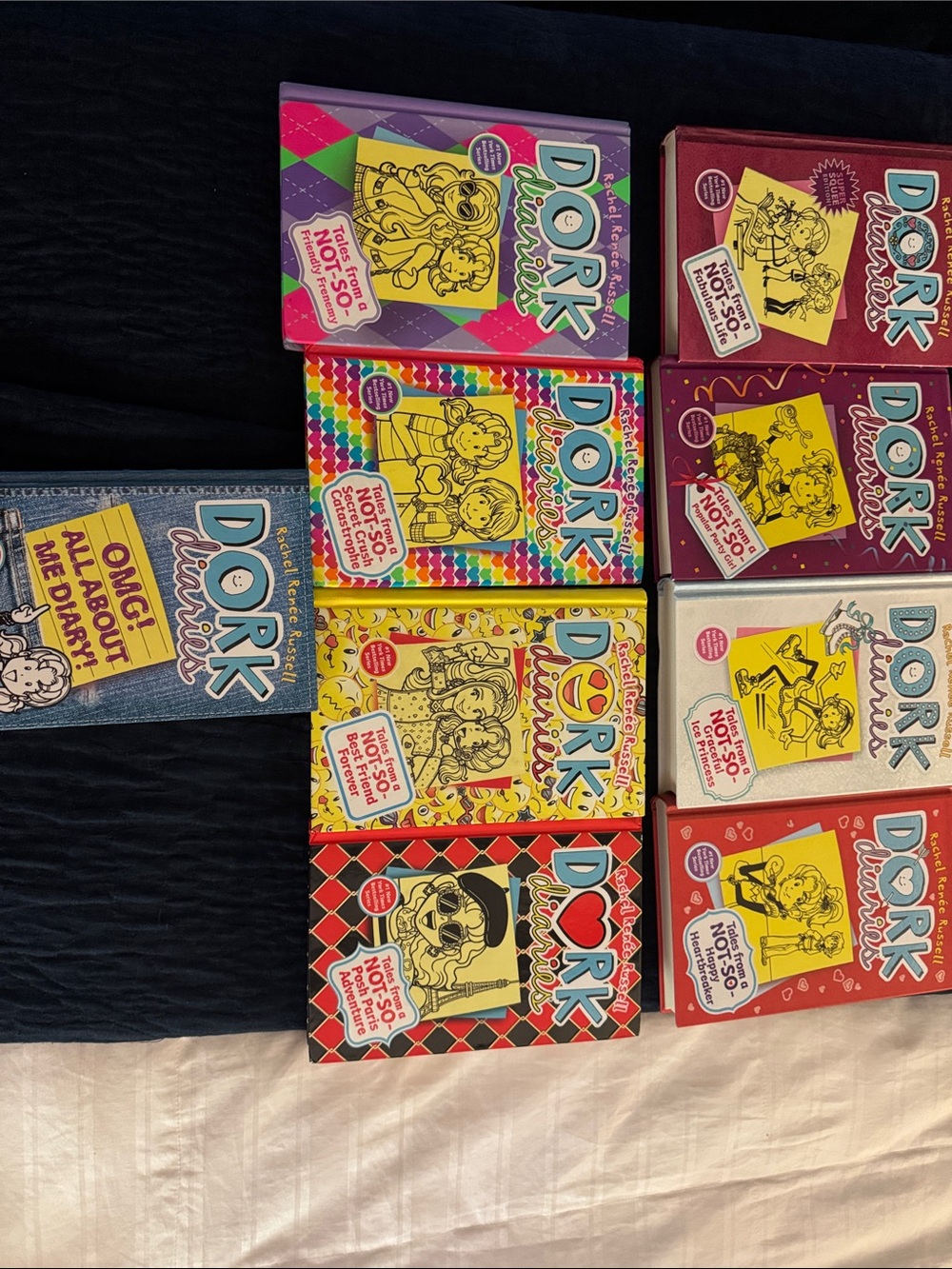 Dork Diaries Kids Hardcover Book Collection - Bright Yellow & Multicolor Covers